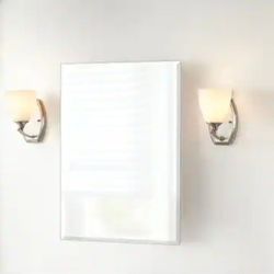 Medicine Cabinet w Mirror~NEW~16 in. W x 26 in. H Rectangular Wood Composite~Glacier Bay