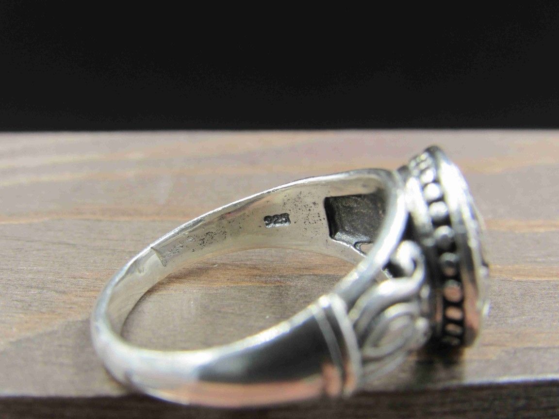 Size 9 Sterling Silver Swirling Design Band Ring Vintage Statement Engagement Wedding Promise Anniversary Bridal Cocktail Friendship