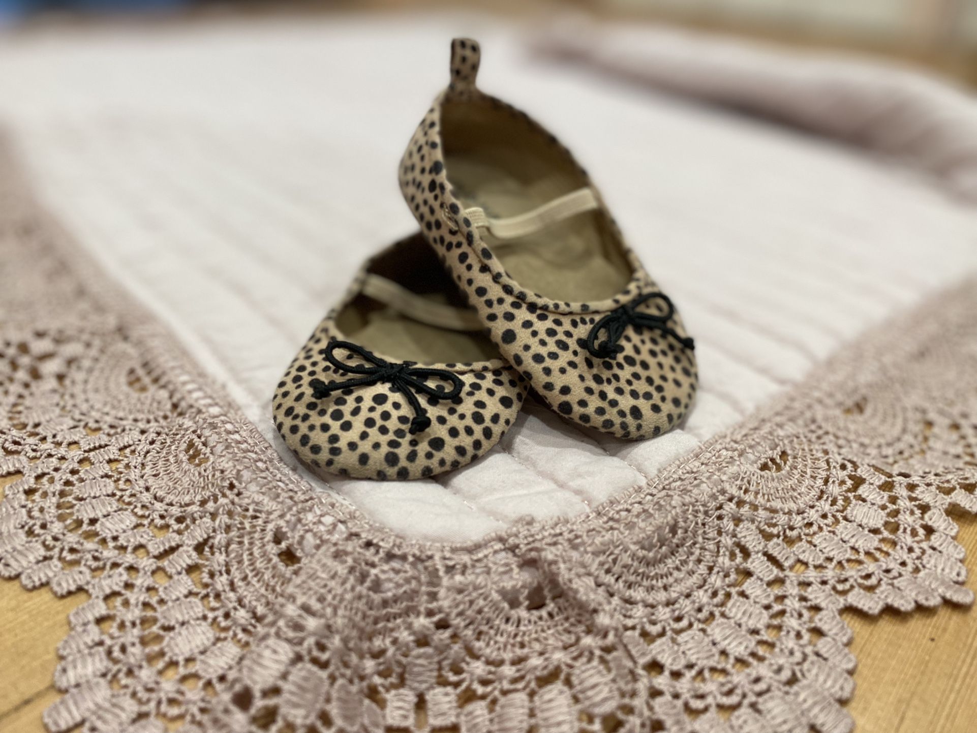 Cheetah Print Ballet Flats For Baby 6-12M