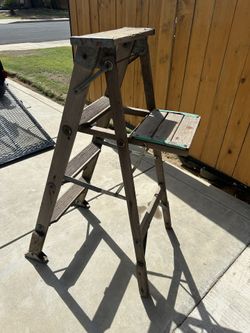 Antique Wooden Ladder 