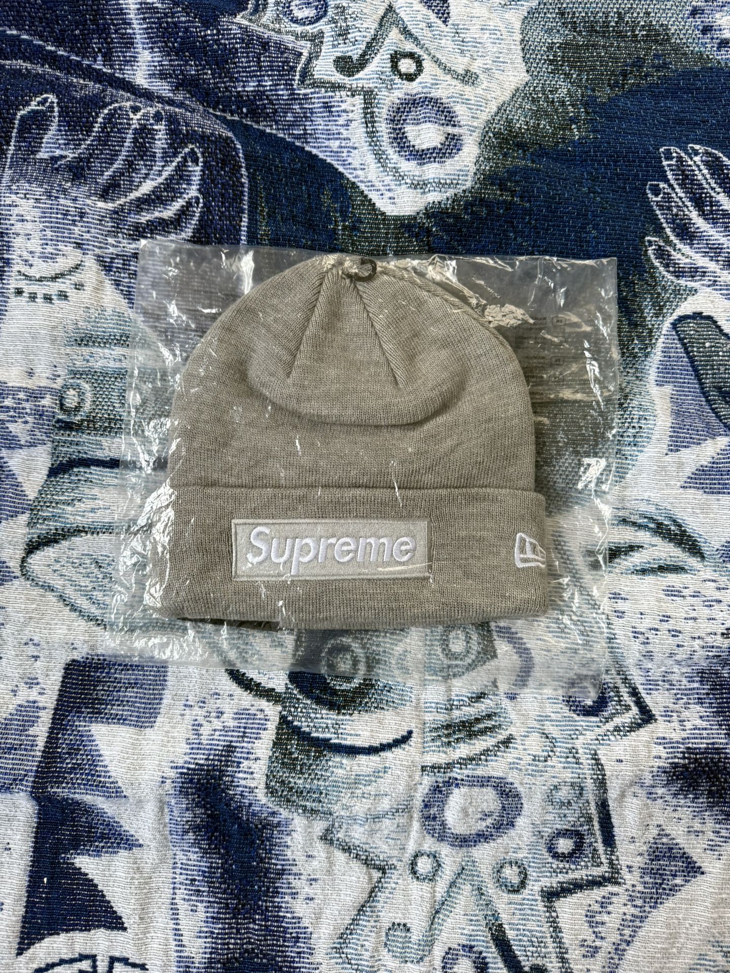 Super Box Logo Beanie Heather Grey