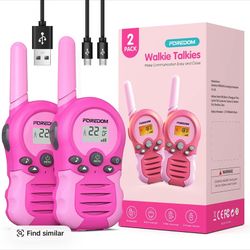 Rechargeable Walkie Talkies for Kids Walkie Talkies Long Range for Boy & Girl Age 3 to 12 Year Old Birthday Toys - 2 Pack