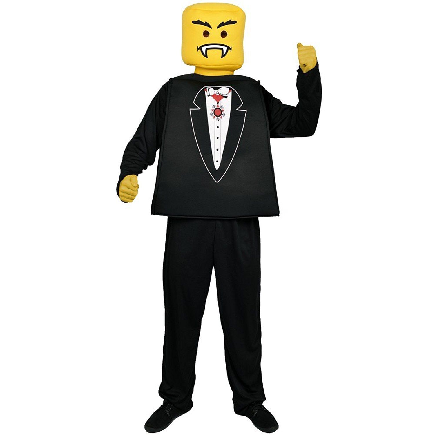 Halloween Cosplay costume Lego block man full outfit legoman and vampire
