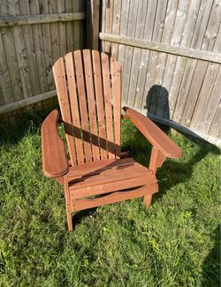 Wooden Adirondack Folding Patio Chair picnic patio garden wooden Adirondack chair