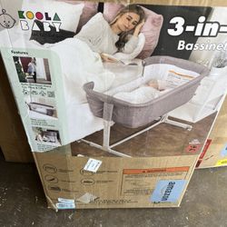 3-in-1 Baby Bassinet & Crib Gray Color 