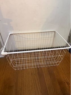 White organizer basket