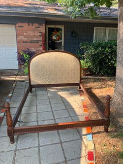 Antique British Colonial Walnut Bed (Full)