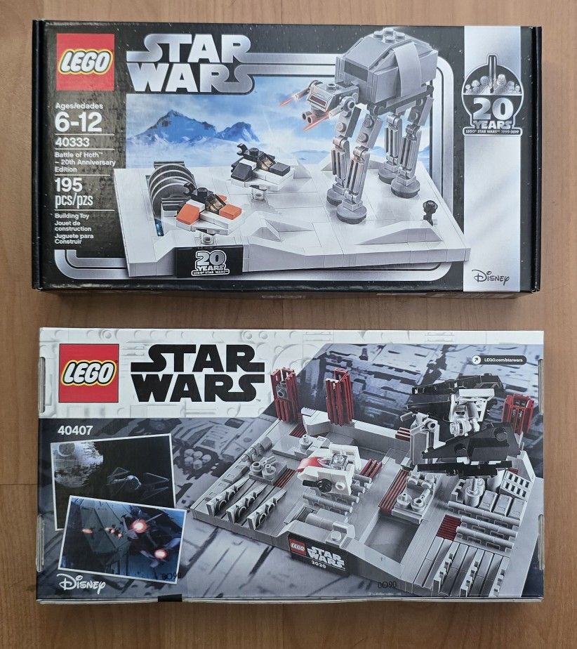 Lego Star Wars 40333 and 4040 7 Battle Of Hoth 20th Anniversary Edition Death star 2 Trench Run New!