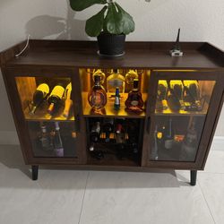 Wine Bar Cabinet With LED lights 