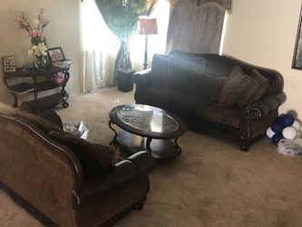 Premium sofa, love seat with center table