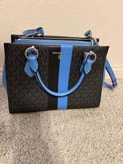 Michael Kors Women Bag  Blue / Black Canvas / Leather