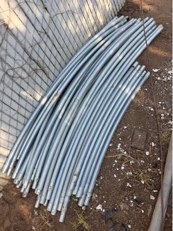 curved galvanized pipe from a green house