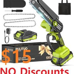(NEW) 6" Mini Chainsaw 880w 19.7 FT/S 20V 2Ah  