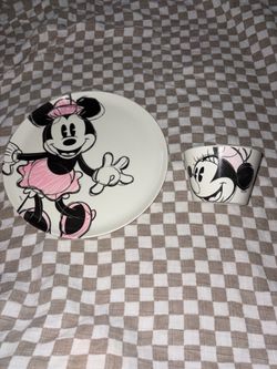 Disney Minnie Mouse Plate and Bowl Set