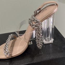 Rhinestone Clear Heel