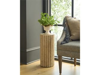 Anchor Travertine Stone Accent Table