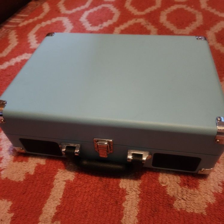 Victrola Vintage 3-Speed Bluetooth Portable Suitcase Record Player with Built-in Speakers.