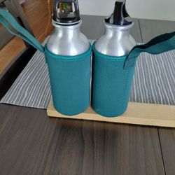 INSULATED ALUMINUM WATER BOTTLES W/HOLDER 2/$10