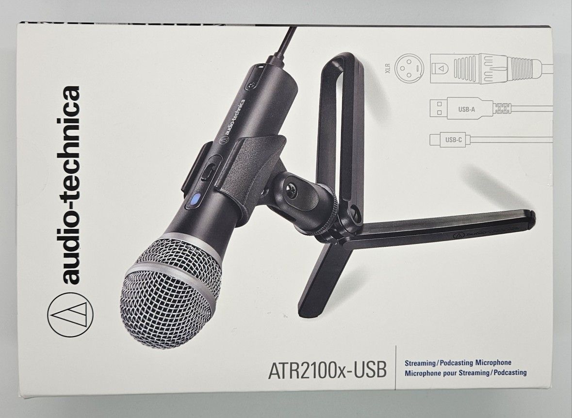 Audio-Technica ATR2100X-USB Dynamic Microphone for Streaming and Podcasting