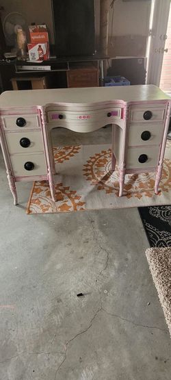 Girly Desk Blingy Heavy Wood