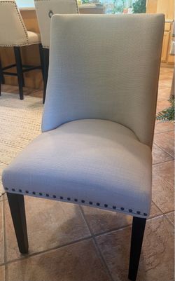 Upholstered Dining Chairs with Nailhead Trim