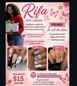 Estoy asiendo una rifa raffle nails set
