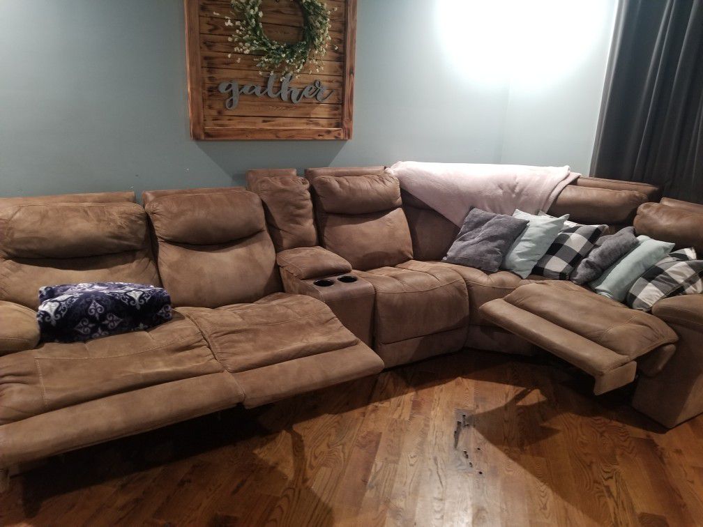 Suede Sectional