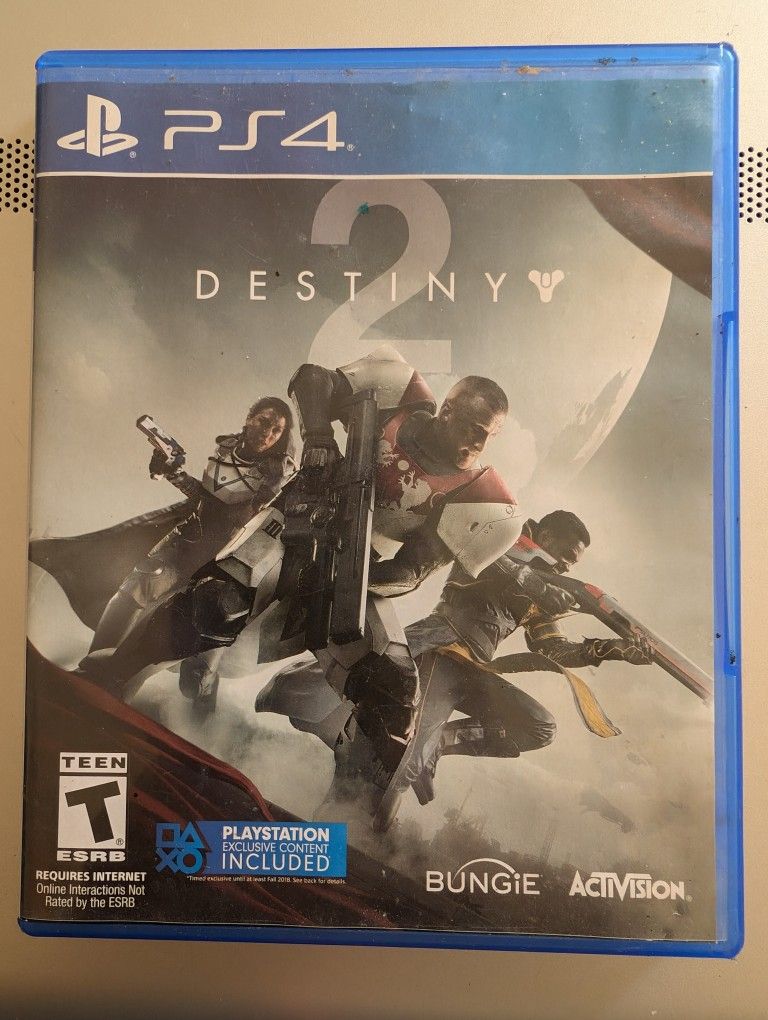 PS4 Destiny 2 By Activison For Teens. Requires Internet, Mirror Image, No Artwork.