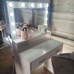 White vanity