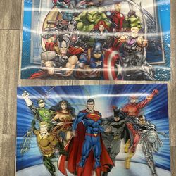 Avengers Justice League 3D posters