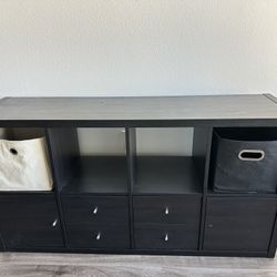 dresser with 2 bins