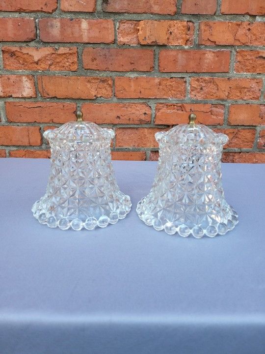 Art Deco Vintage Bubble Glass Table Lamp Shade (2 Available)
