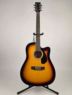 Acoustic Cutaway Guitar Sunburst Finish