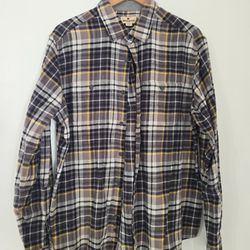 CINCH Red Plaid Western Long Sleeve Shirt Size L