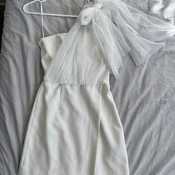 French Connection One Shoulder Tulle Minidress, Size 0