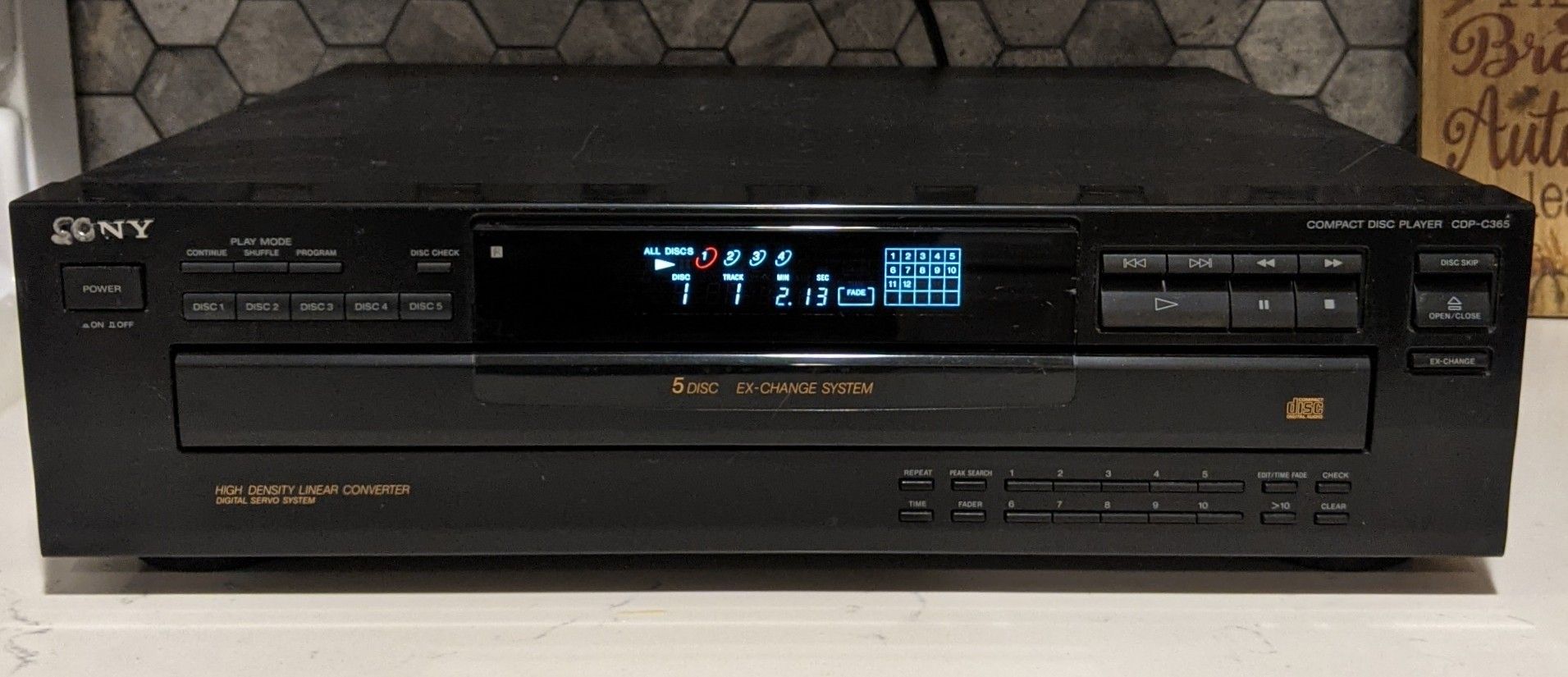 Sony 5 Disc CD Player Changer