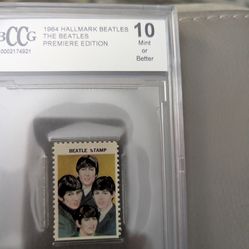 All four Beatles on separate cards Beckett Braden 10 mint