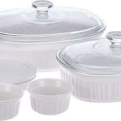 Corningware French White 10 Piece Oval Set