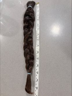 Dark Brown Braided Human Hair Extension