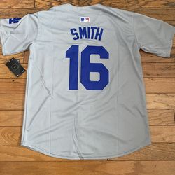$45 White Will smith Los Angeles Dodgers Stitched Jersey