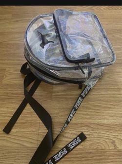 Victoria's Secret PINK Clear Glitter Backpack