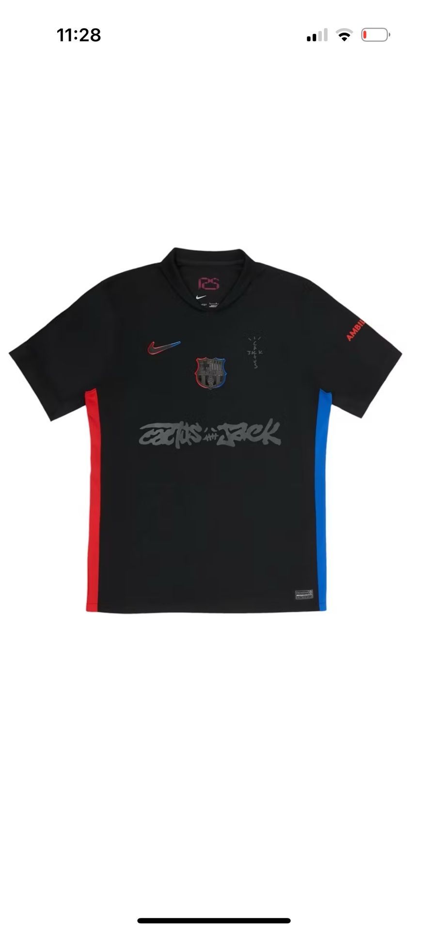 Travis Scott X Fc Barcelona 2024/25 Match Away Cactus Jack Jersey Size L