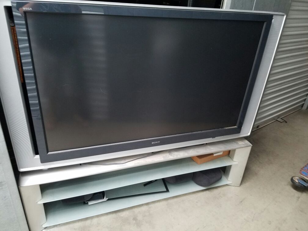 Sony 60in' TV with Stand. Model# KDS-R60XBR1