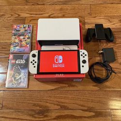 🔥🔥 OLED WHITE CONSOLE BUNDLE WITH 2 GAMES + ACCESSORIES