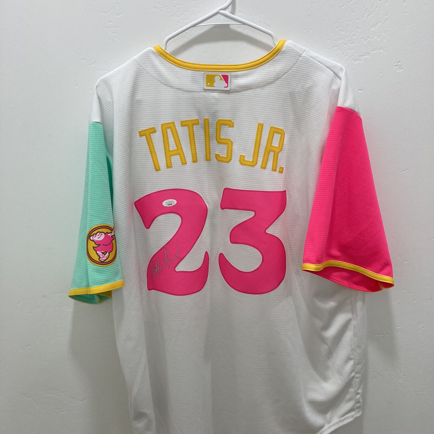 Press Pass Collectibles Fernando Tatis Jr. Authentic Signed Yellow Pro Style Jersey Autographed JSA
