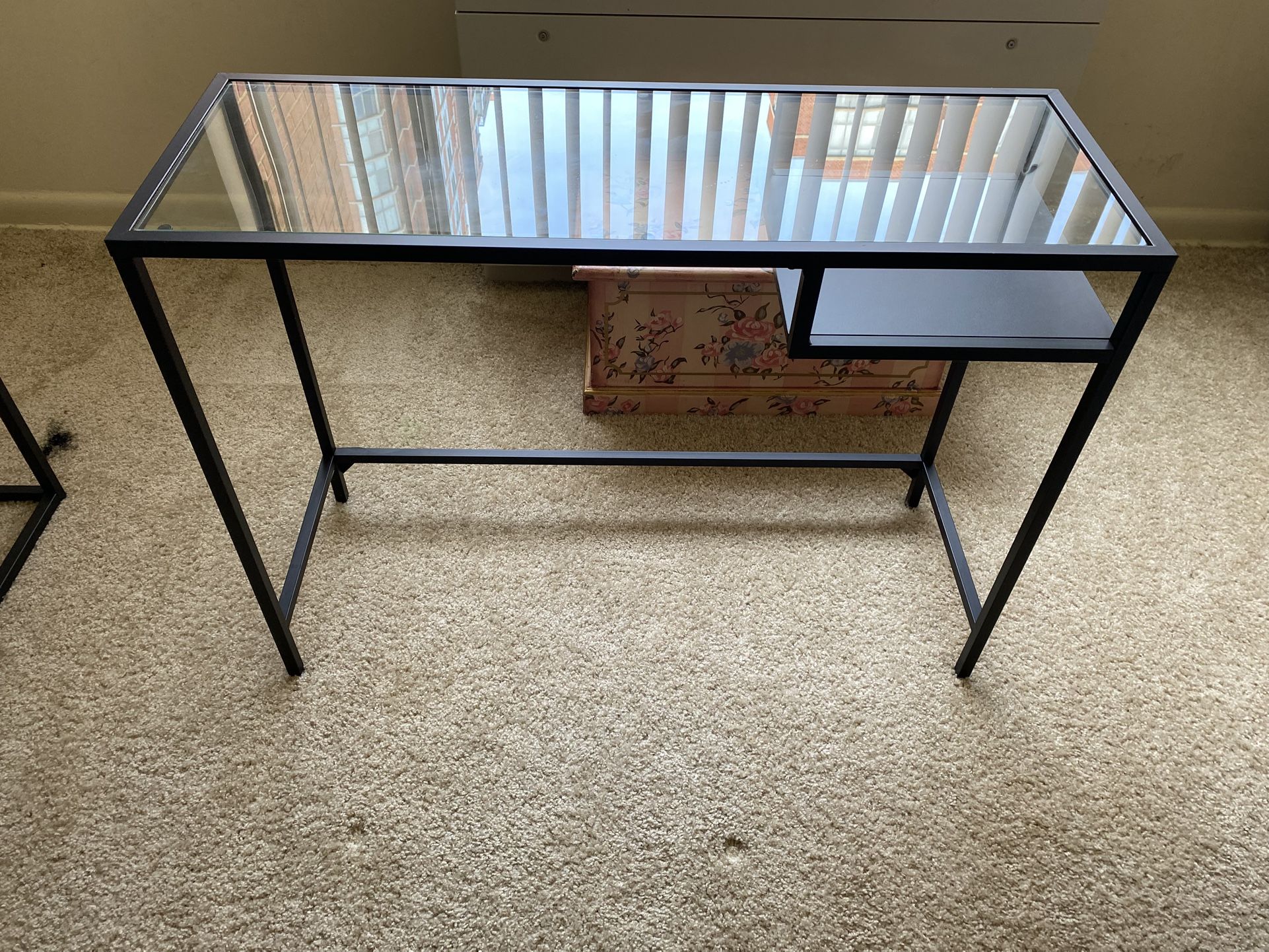Black Glass Desk