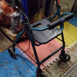 Handicap Walker With Seat And Brakes