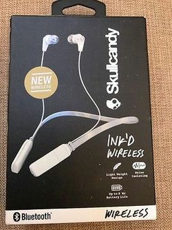 Skull Candy INK'D Bluetooth Wireless Earbuds Genuine Ink'd /Mic in Red & Black