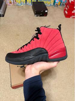 Size 9.5 - Air Jordan 12 Retro Reverse Flu Game Red Black