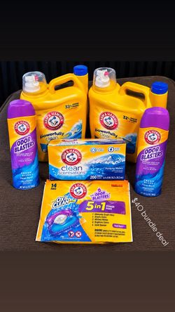 $40 arm and hammer laundry detergent bundle